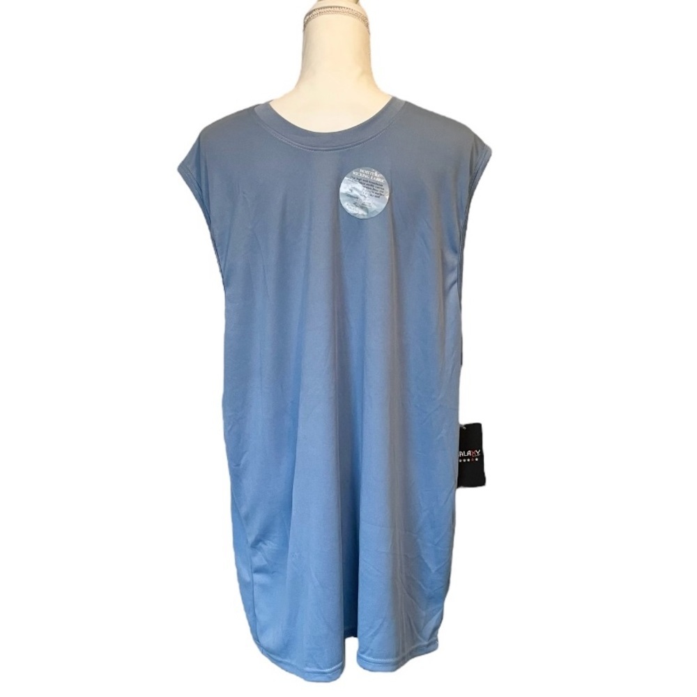 Galaxy By Harvic Athletic Moisture Wicking Fabric Blue Men’s Tank Top XXL